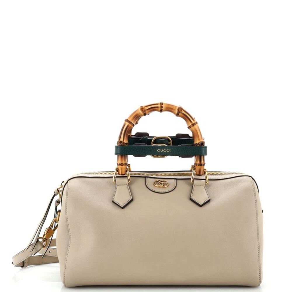 Gucci Cream Bamboo Handle Bag
